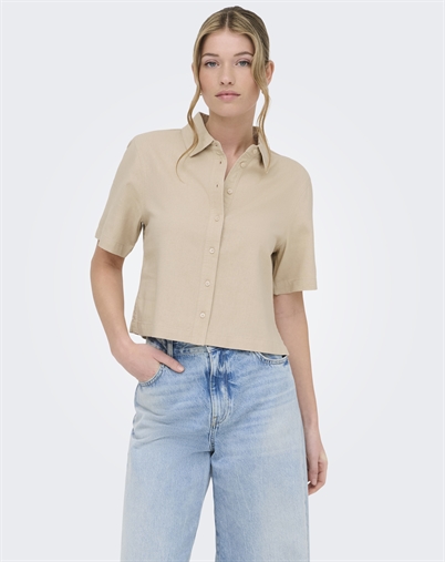 Only - ONLGoa Linen Skjorte - Oxford Tan